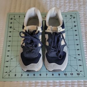 New Balance Kids Navy and Gray Sneakers